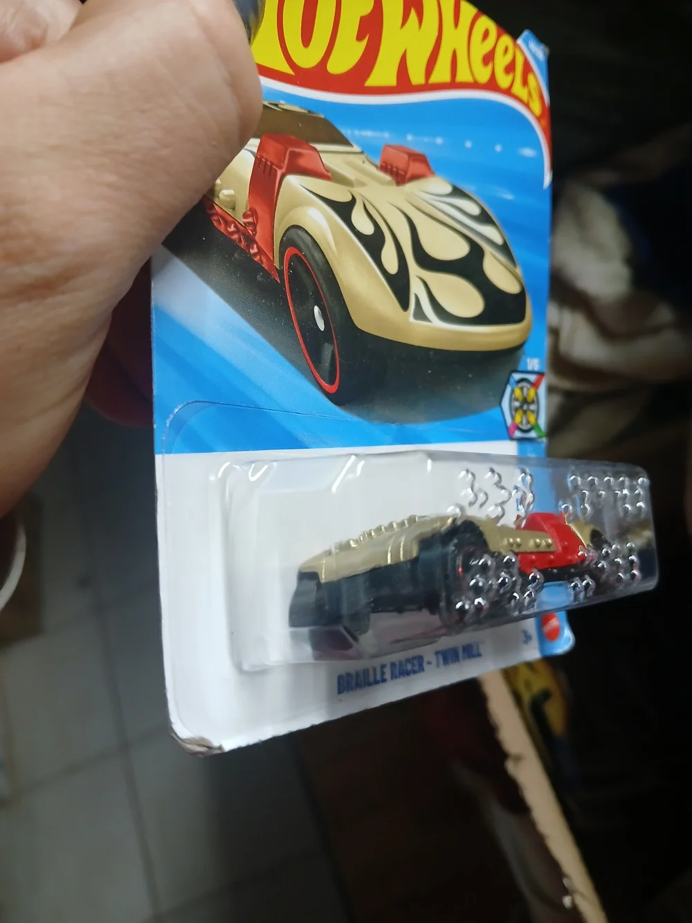 2026 Hot Wheels Braille Racer Twin Mill, number 40 in the 250-car series.